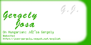 gergely josa business card
